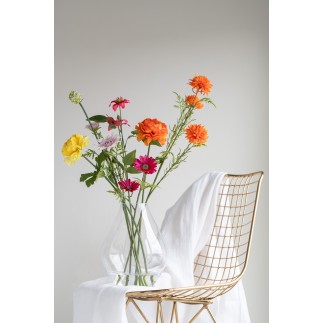 Bouquet de fleurs en plastique orange 12x8x27 cm