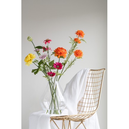 Bouquet de fleurs en plastique orange 12x8x27 cm
