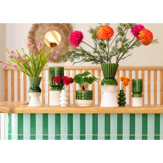 Bouquet de fleurs en plastique orange 12x8x27 cm