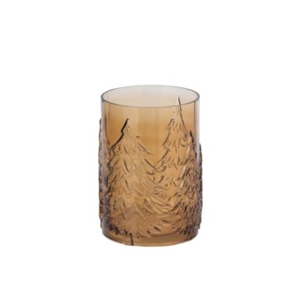 Vaso in vetro marrone 16x16x23,5 cm