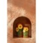 Vaso in ceramica giallo e marrone 11,3x21,7x11,3 cm Vaso in ceramica giallo e marrone 11,3x21,7x11,3 cm