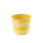 Macetero de papel amarillo y natural, 17,5 x 17,5 x 15 cm Macetero de papel amarillo y natural, 17,5 x 17,5 x 15 cm