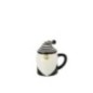 Mug en dolomite noir et blanc 13,5x10x14 cm Mug en dolomite noir et blanc 13,5x10x14 cm