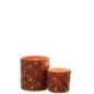 Castiçal de vidro castanho-escuro e castanho-ferrugem, 7,5 x 7,5 x 9 cm Castiçal de vidro castanho-escuro e castanho-ferrugem, 7,5 x 7,5 x 9 cm
