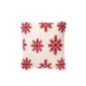 Coussin en polyester rouge et blanc 45x15x45 cm Coussin en polyester rouge et blanc 45x15x45 cm
