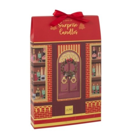 Velas perfumadas de cera vermelha coral, 26,5 x 40,5 x 6 cm