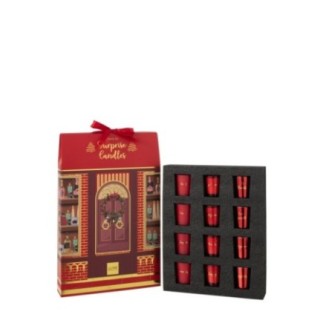 Candele profumate in cera rosso corallo 26,5x40,5x6 cm