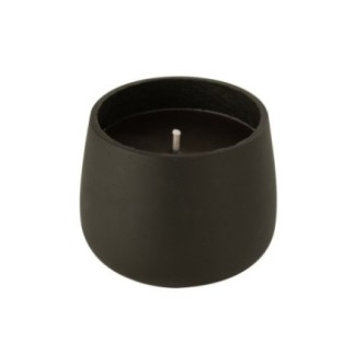 Vela de exterior de hormigón negro, 20,5 x 16 x 20,5 cm