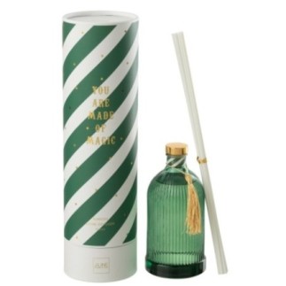 Difusor de junco em branco e verde, 10 x 35,5 x 10 cm