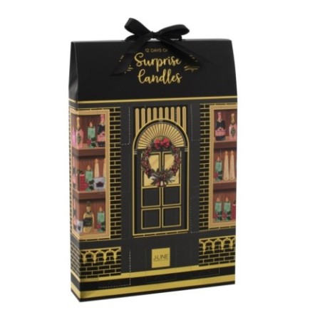 Candele profumate in cera nera e multicolore 6x40,5x26,5 cm