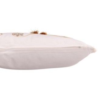 Chaussette de Noël en coton blanc et doré 45x30x15 cm