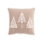Cuscino in cotone grigio e bianco 45x15x45 cm Cuscino in cotone grigio e bianco 45x15x45 cm