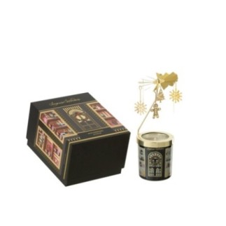 Vela perfumada de cera preta, 16 x 13,5 x 10 cm
