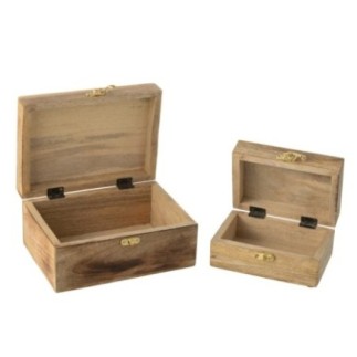 Scatole in legno rosa 20x15x10 cm