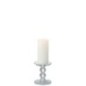 Bougeoir en verre transparent 10,8x13,3x10,8 cm