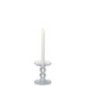 Bougeoir en verre transparent 10,8x13,3x10,8 cm