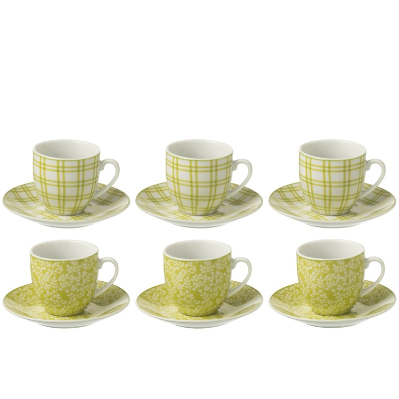 Tazze da caffè in ceramica verde 5,1x3x5,5 cm Tazze da caffè in ceramica verde 5,1x3x5,5 cm