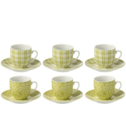 Tasses à café en céramique verte 5,1x3x5,5 cm