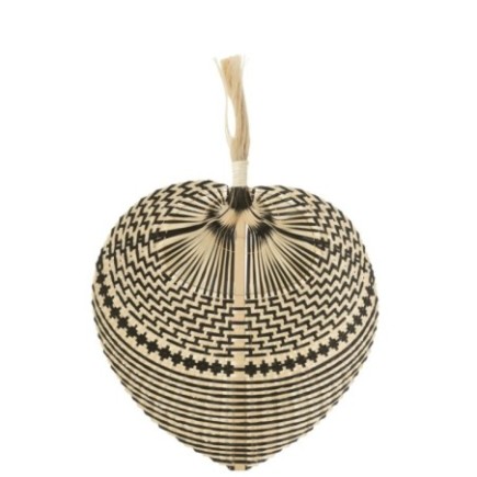Leque de bambu preto 39x56x39 cm