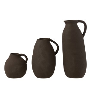 Vase cruche haut avec anse en céramique  15x14x36 cm