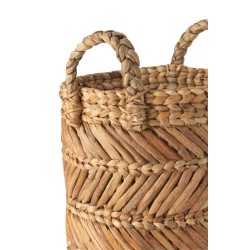 Set de 3 paniers tressés en raphia naturel D27 à 47cm