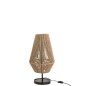 Candeeiro de mesa em metal natural 28x28x51 cm