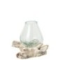 Vaso de vidro branco 20x20x20 cm Vaso de vidro branco 20x20x20 cm