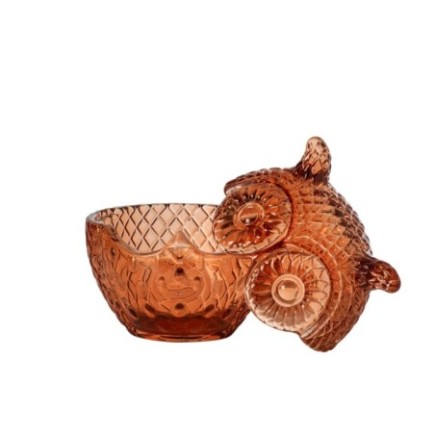 Barattolo di vetro marrone 12,5x11x14,2 cm