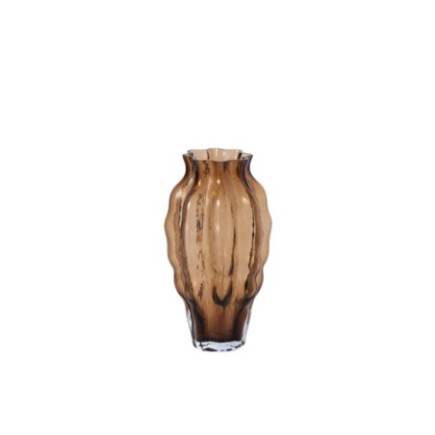 Vaso in vetro marrone 13x24x13 cm