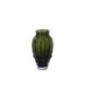 Vaso de vidro verde 13x13x24 cm Vaso de vidro verde 13x13x24 cm