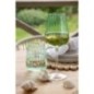 Copo de vinho de vidro verde, 10x25 cm Copo de vinho de vidro verde, 10x25 cm