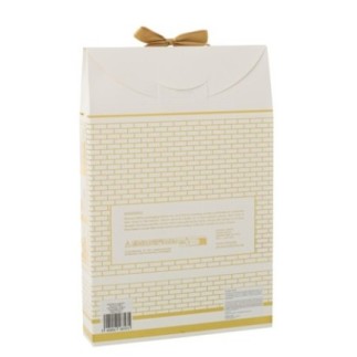 Velas perfumadas de cera dorada y blanca, 12 x 7 cm