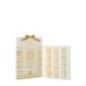 Velas perfumadas de cera dorada y blanca, 12 x 7 cm Velas perfumadas de cera dorada y blanca, 12 x 7 cm