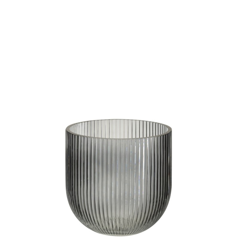 Vaso de vidro preto 15,3 x 15 x 15,3 cm Vaso de vidro preto 15,3 x 15 x 15,3 cm