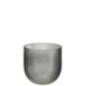 Vaso de vidro preto 15,3 x 15 x 15,3 cm Vaso de vidro preto 15,3 x 15 x 15,3 cm