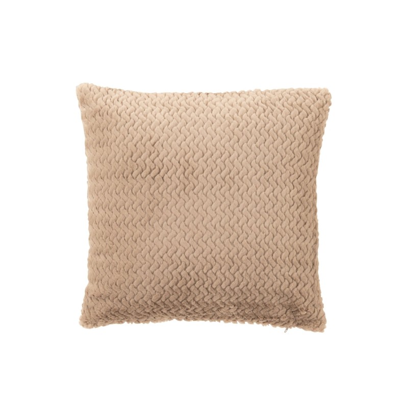 Coussin en polyester taupe 45x15x45 cm Coussin en polyester taupe 45x15x45 cm
