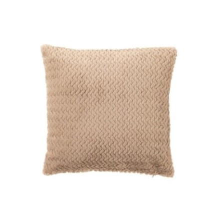 Coussin en polyester taupe 45x15x45 cm