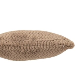 Coussin en polyester taupe 45x15x45 cm