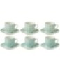 Set di 6 tazze in ceramica blu, 5,1x3x5,5 cm Set di 6 tazze in ceramica blu, 5,1x3x5,5 cm