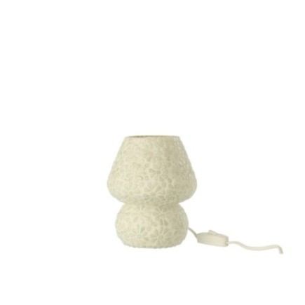 Lampada da tavolo in vetro bianco e verde chiaro, 14x14x17 cm