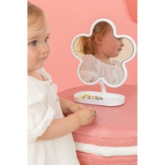 Miroir de table en fer blanc 23,8x10x27,5 cm