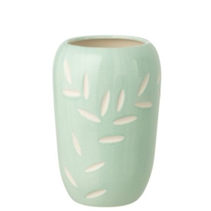 Vase en porcelaine bleu clair 19,5x29,5x19,5 cm