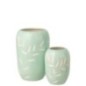 Vaso de porcelana azul claro, 19,5 x 29,5 x 19,5 cm Vaso de porcelana azul claro, 19,5 x 29,5 x 19,5 cm