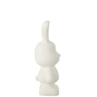 Lapin en polyrésine blanc 20,5x17,5x49 cm