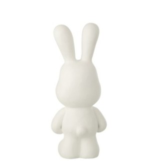 Coniglio in poliresina bianco 20,5x17,5x49 cm