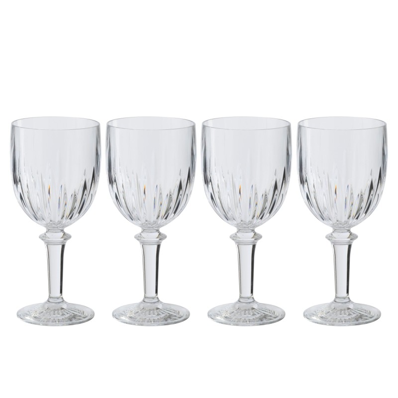 Verres à vin en acrylique transparent 9x9x20,6 cm Verres à vin en acrylique transparent 9x9x20,6 cm