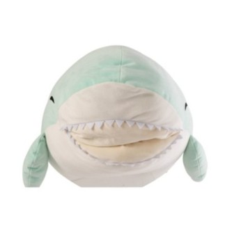 Sourire de requin en polyester vert menthe 44x30x90 cm