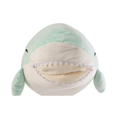 Sourire de requin en polyester vert menthe 44x30x90 cm