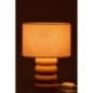 Lampe de table en lin jaune ocre 22x22x31 cm Lampe de table en lin jaune ocre 22x22x31 cm