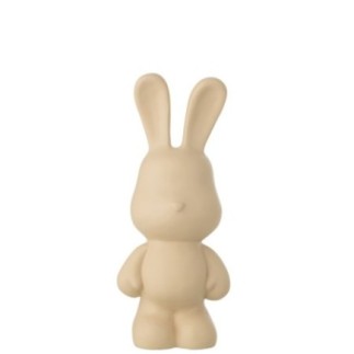 Conejo de poliresina beige, 20,5 x 17,5 x 49 cm